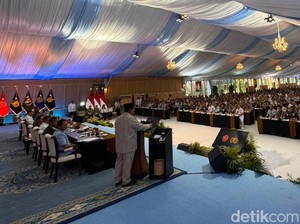 Prabowo Beri Taklimat di Depan Para Pimpinan TNI-Polri