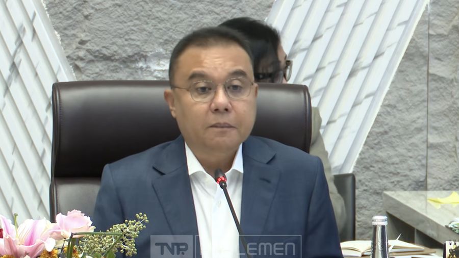 Wakil Ketua DPR RI, Sufmi Dasco Ahmad dalam Rapat konsultasi dengan Menteri Keuangan, Menteri Sosial, Menteri Kesehatan, Menteri PPN/Kepala Bappenas, Kepala BPS dan Direktur Utama BPJS Kesehatan di Komplek Parlemen, Jakarta, Senin (9/2/2026). (Tangkapan Layar Youtube/TVR Parlemen)