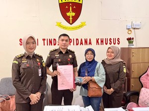 Kejari OKI Terima Uang Titipan Pengganti Kerugian Negara Kasus Korupsi KUR