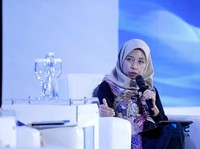 Head of Macroeconomics and Financial Market Research Bank Mandiri Diah Ayu Yustina. (CNBC Indonesia/Tri Susilo)