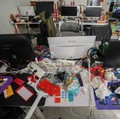 Computers inside a scam compound known as “My Casino” used for fraud operations, which police said was owned by former tycoon and casino owner Ly Kuong, who was arrested on January 15 and charged with illegal recruitment for exploitation, aggrava