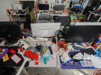 Computers inside a scam compound known as “My Casino” used for fraud operations, which police said was owned by former tycoon and casino owner Ly Kuong, who was arrested on January 15 and charged with illegal recruitment for exploitation, aggrava