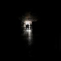 Thai military personnel and journalists walk in a corridor inside a compound in O'Smach used for scam operations on a field trip, at the Chong Chom-O'Smach border crossing, which was bombed and occupied by the Thai military in December following clas