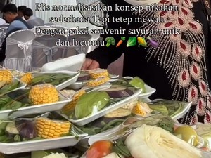 Viral Normalisasi Souvenir Sayur di Pernikahan, Bikin Emak-emak Jadi Happy