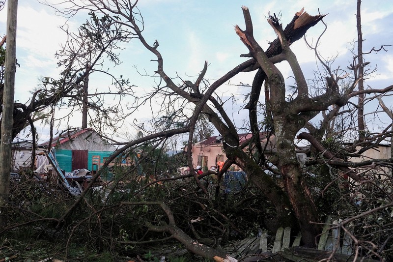 A general view shows damage after Cyclone Gezani tore through the port city of Toamasina, Madagascar, February 11, 2026. REUTERS/Zo Andrianjafy