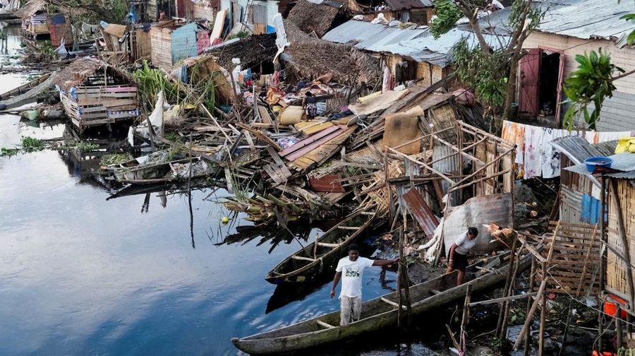 A general view shows damage after Cyclone Gezani tore through the port city of Toamasina, Madagascar, February 11, 2026. REUTERS/Zo Andrianjafy   TPX IMAGES OF THE DAY