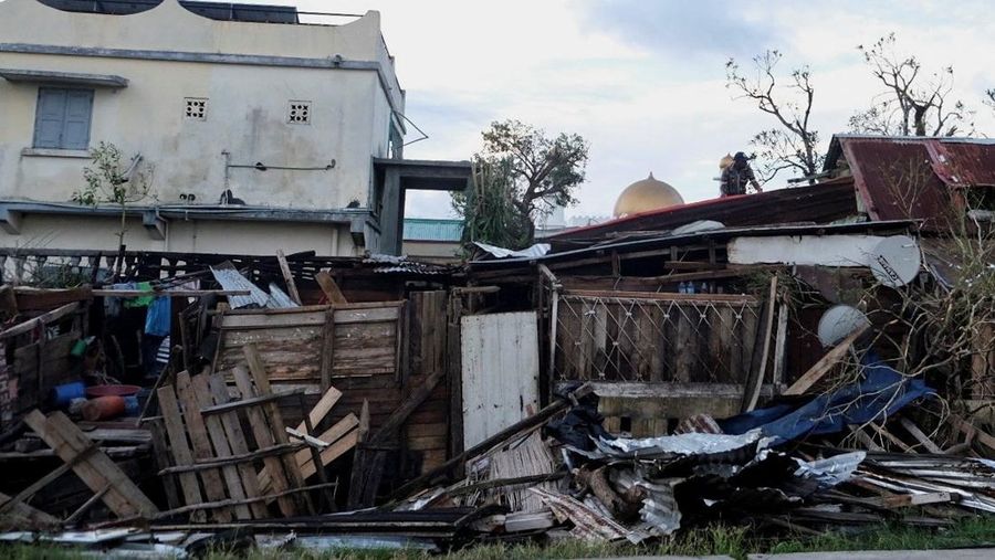 A general view shows damage after Cyclone Gezani tore through the port city of Toamasina, Madagascar, February 11, 2026. REUTERS/Zo Andrianjafy   TPX IMAGES OF THE DAY