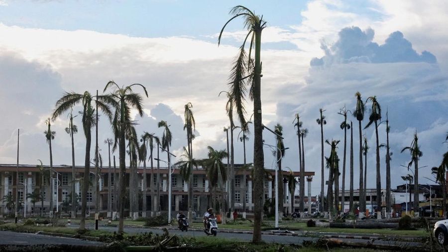 A general view shows damage after Cyclone Gezani tore through the port city of Toamasina, Madagascar, February 11, 2026. REUTERS/Zo Andrianjafy   TPX IMAGES OF THE DAY