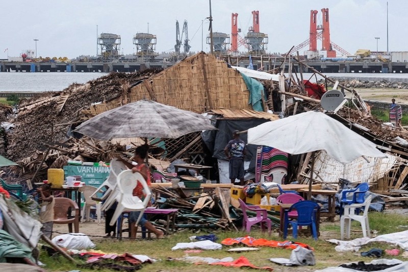A general view shows damage after Cyclone Gezani tore through the port city of Toamasina, Madagascar, February 11, 2026. REUTERS/Zo Andrianjafy   TPX IMAGES OF THE DAY