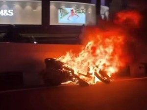Viral Motor Terbakar di Underpass Dewa Ruci Kuta