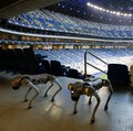 New K9-X robotic dog units during a demonstration of operations to media at BBVA stadium, a 2026 FIFA World Cup venue, ahead of deployment for surveillance, monitoring and initial entry into risk areas as part of Guadalupe’s new security program, i