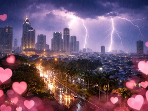 Cuaca Surabaya Hari Ini, Hujan Temani Perayaan Valentine