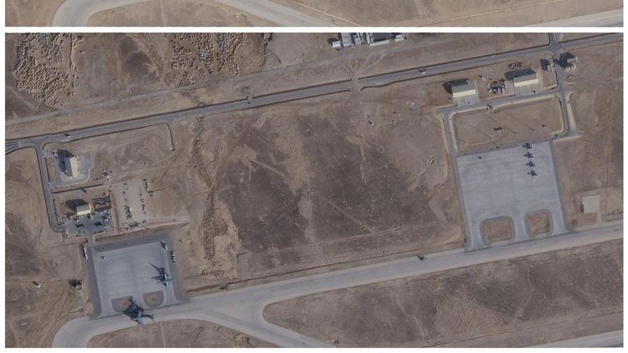 Gabungan citra satelit menunjukkan peningkatan jumlah pesawat di Pangkalan Udara Al-Udeid, dekat Doha, Qatar, jika dibandingkan antara tanggal 17 Januari 2026 dan 1 Februari 2026. 2026 PLANET LABS PBC/Handout via REUTERS