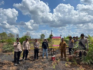 Polres Siak Tangkap Pembakar 10 Hektare Lahan di Sungai Apit