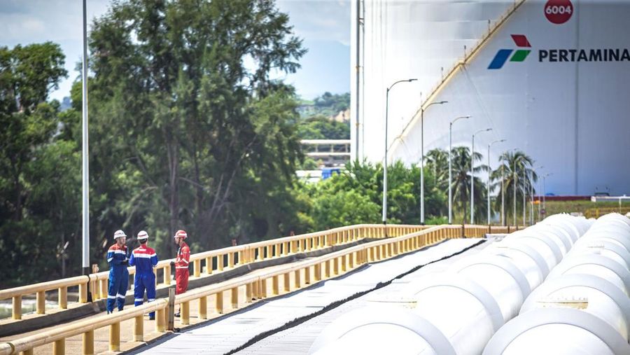 Tangki LNG Arun di Aceh yang dioperasikan PT Perta Arun Gas (PAG) siap beroperasi. (Doc PT Perta Arun Gas)