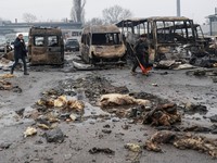 Drone Rusia Hantam Odesa, Puluhan Mobil Hangus Terbakar