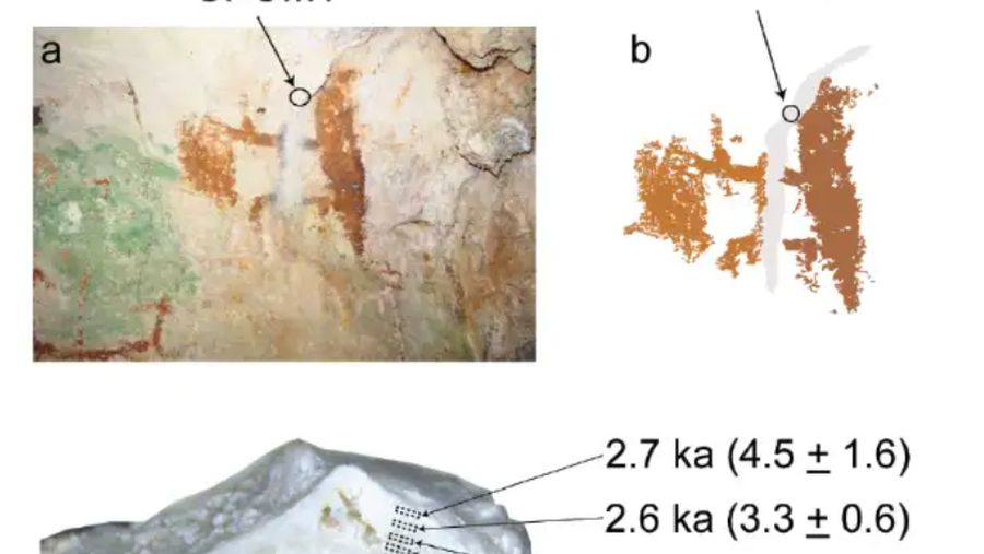 Badan Riset dan Inovasi Nasional (BRIN) ungkap temuan baru pertanggalan gambar cadas tertua di dunia. Temuan yang berlokasi di Sulawesi bagian tenggara dan dipublikasikan dalam jurnal Nature ini menjadi tonggak penting bagi riset arkeologi Indonesia.  Ini juga sekaligus memperkuat posisi Indonesia dalam kajian prasejarah global. (Tangkapan Layar BRIN)