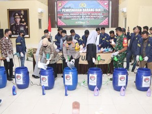 21 Kg Sabu Hasil Tangkapan di Banyuasin Dimusnahkan Pakai Incinerator
