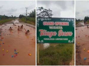 Warga Akan Bawa Pohon Pisang-Lele Jika Jalan di Lampung Timur Tak Diperbaiki