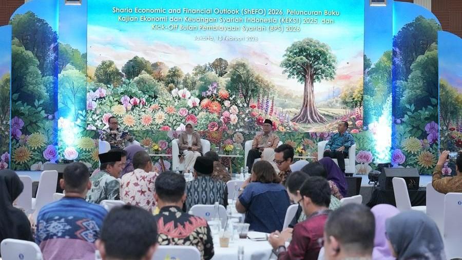Peluncuran Kajian Ekonomi dan Keuangan Syariah Indonesia (KEKSI) 2025, Kick-Off Bulan Pembiayaan Syariah (BPS) 2026, serta penyelenggaraan seminar Sharia Economic and Financial Outlook (ShEFO) 2026 di Bank Indonesia, Jakarta (13/2).