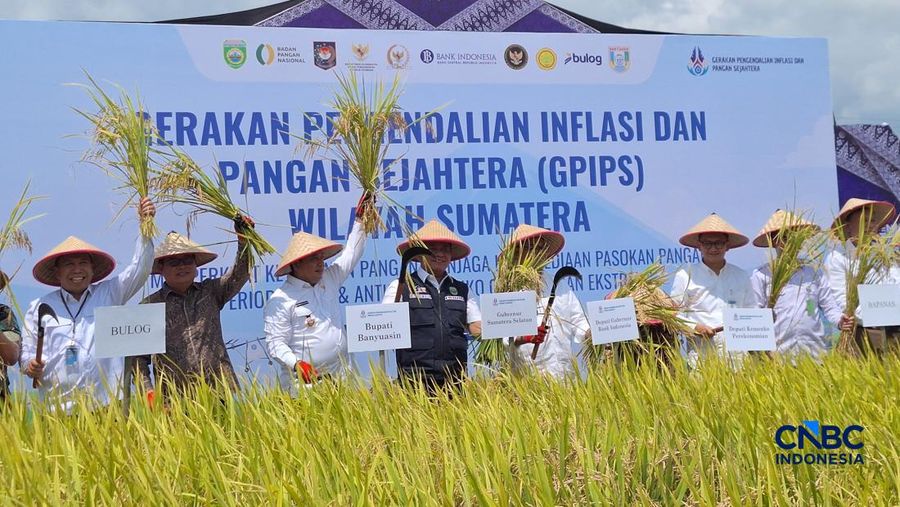 Seremoni Gerakan Pengendalian Inflasi dan Pangan Sejahtera (GPIPS), di Palembang, Sumatera Selatan, Rabu (11/2/2026)/Khoirul Anam
