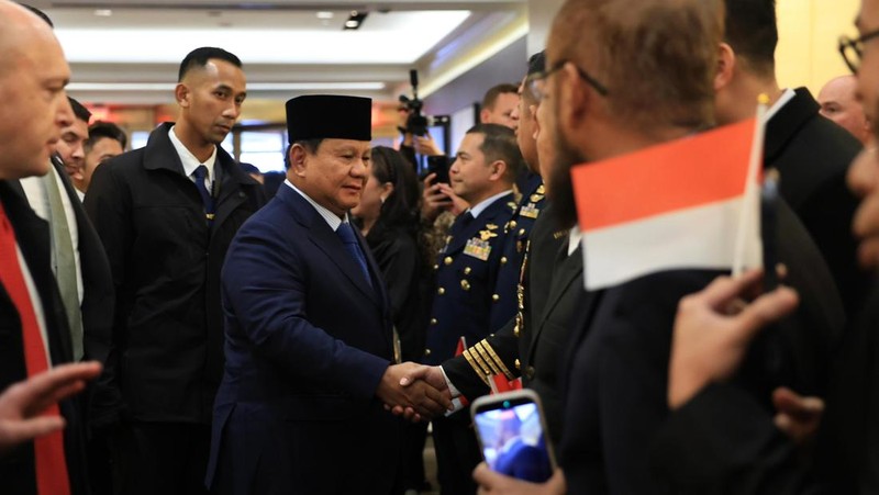 Presiden Indonesia Prabowo Subianto tiba di Amerika Serikat, Selasa, (17/2/2026), pukul 11.55 waktu setempat. Pesawat Garuda Indonesia-1 yang membawa Prabowo dan rombongan mendarat di Pangkalan Militer Andrews, Washington DC. (Dok. Biro Pers Sekretariat Presiden)