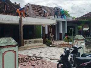 Puluhan Rumah di Kebowan Pati Rusak Disapu Puting Beliung