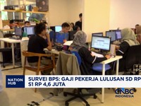 Video: Survei BPS: Gaji Pekerja Lulusan SD Rp 2,2 Juta, S1 Rp 4,6 Juta