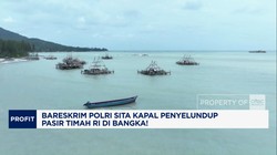 Video: Bareskrim Polri Sita Kapal Penyelundup Pasir Timah RI di Bangka
