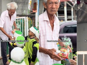 Datang Bawa Makanan, Murid TK Ini Bikin Kakek Menangis Terharu