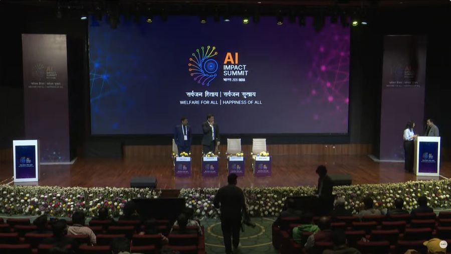 Perdana Menteri India Narendra Modi saat menghadiri The India AI Impact Summit 2026 di India, Jumat (20/2/2026). (Tangkapan Layar Youtube/ IndiaAI)