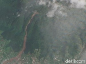Citra Satelit Gunung Burangrang Usai Longsor yang Telan Ratusan Jiwa