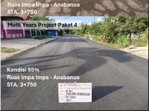 Progres MYP Pemprov Sulsel di Ruas Jalan Impa-impa dan Anabanua Wajo Capai 95%