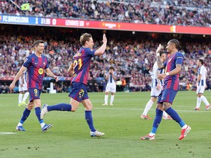 Barcelona Gusur Madrid dari Puncak Klasemen Seusai Bantai Levante 3-0