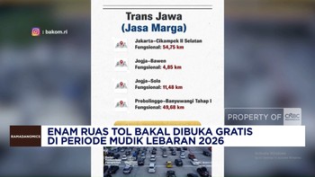Video: Enam Ruas Tol Ini Bakal Dibuka Gratis di Mudik Lebaran 2026