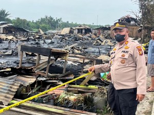 15 Rumah di Inhil Ludes Terbakar, Diduga Akibat Korsleting Listrik