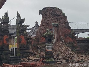 Satu Bangunan Pura Rusak, Empat Pohon di Ubud Tumbang akibat Hujan Deras
