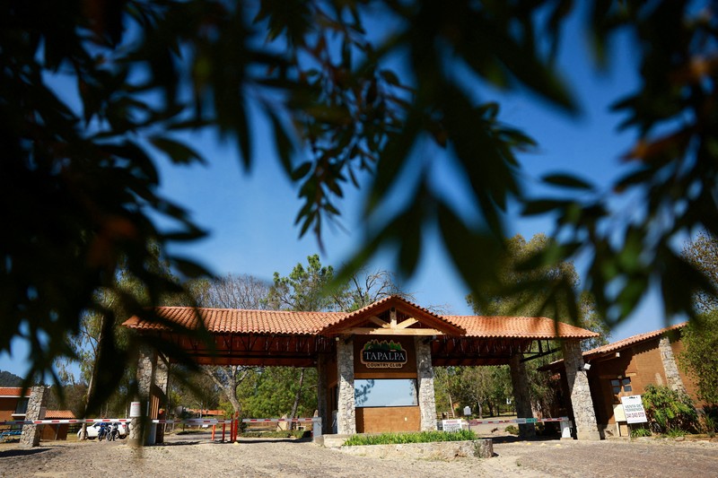 Foto udara menampilkan kawasan Tapalpa Country Club di Jalisco, Meksiko, Selasa (24/2/2025). (REUTERS/Jose Luis Gonzalez)