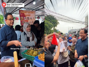 Anies Baswedan Ikut War Takjil di Benhil, Borong Mendoan hingga Es Buah