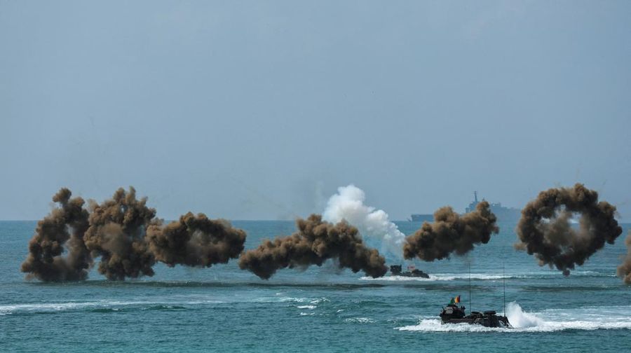 Cobra Gold, latihan militer multilateral tahunan terbesar Asia, di provinsi Chonburi, Thailand, Kamis (26/2/2026). (REUTERS/Chalinee Thirasupa)