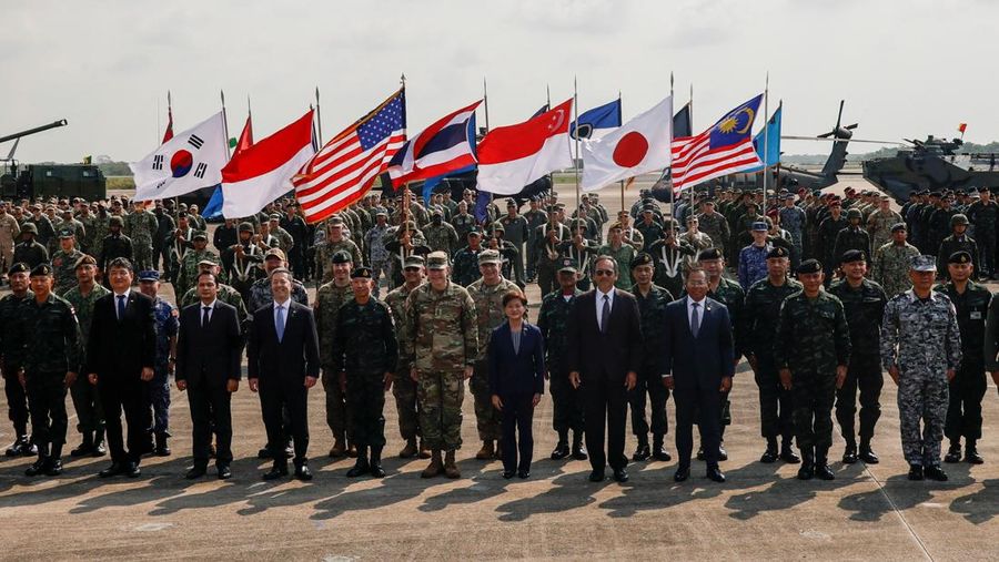 Cobra Gold, latihan militer multilateral tahunan terbesar Asia, di provinsi Chonburi, Thailand, Kamis (26/2/2026). (REUTERS/Chalinee Thirasupa)