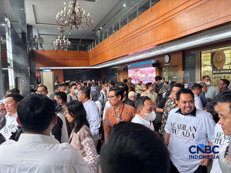 Kondisi Pengadilan Tipikor jelang vonis hakim terhadap 9 terdakwa kasus minyak hari ini, Kamis (26/2/2026). (CNBC Indonesia/Firda Dwi Muliawati)