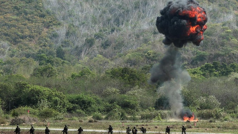 Cobra Gold, latihan militer multilateral tahunan terbesar Asia, di provinsi Chonburi, Thailand, Kamis (26/2/2026). (REUTERS/Chalinee Thirasupa)