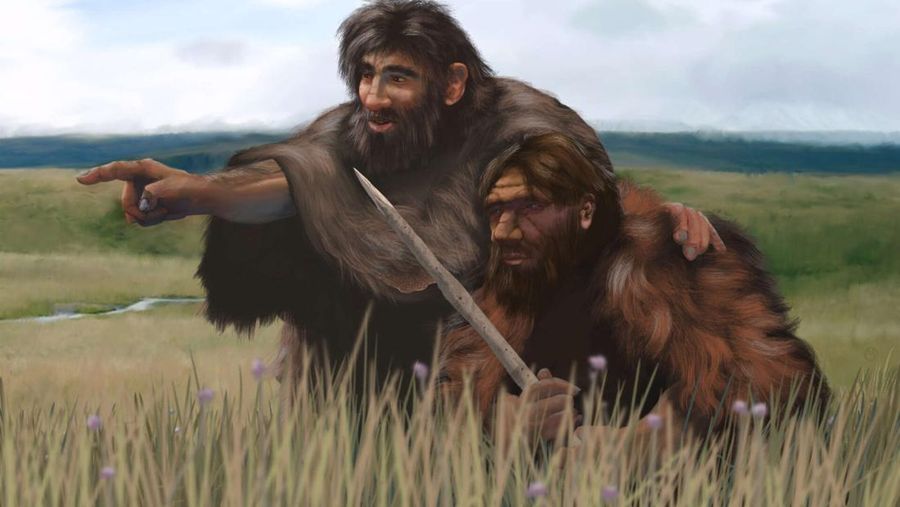 Ilustrasi Manusia Purba. (Dok. University of Rochester illustration/Michael Osadciw)