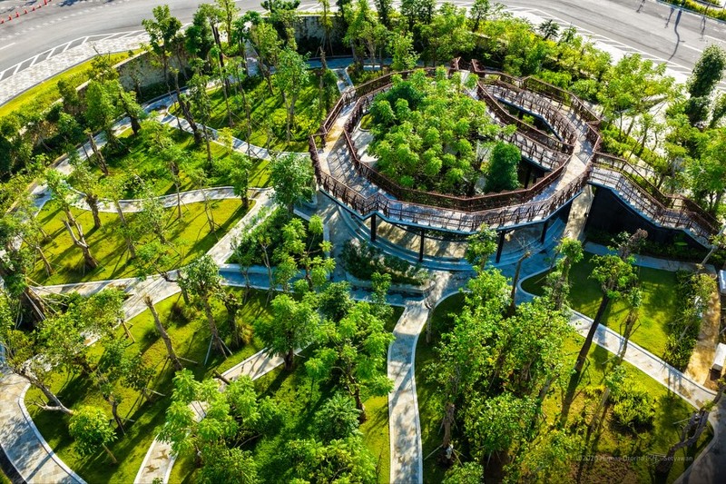 Taman Bundaran Sumbu Kebangsaan Timur di IKN. (Dok. IKN)