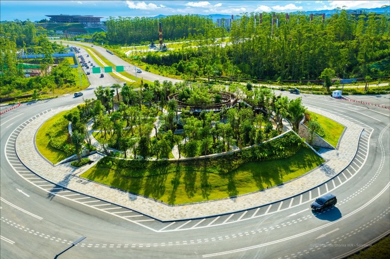 Taman Bundaran Sumbu Kebangsaan Timur di IKN. (Dok. IKN)