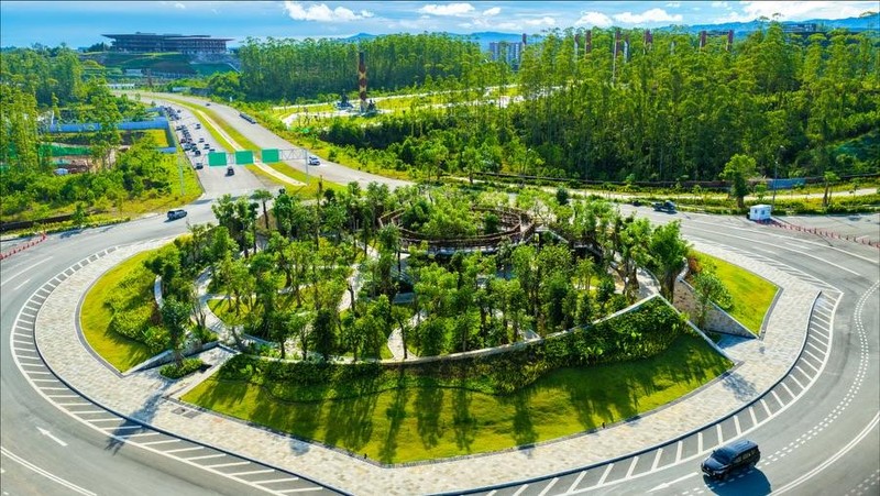 Taman Bundaran Sumbu Kebangsaan Timur di IKN. (Dok. IKN)