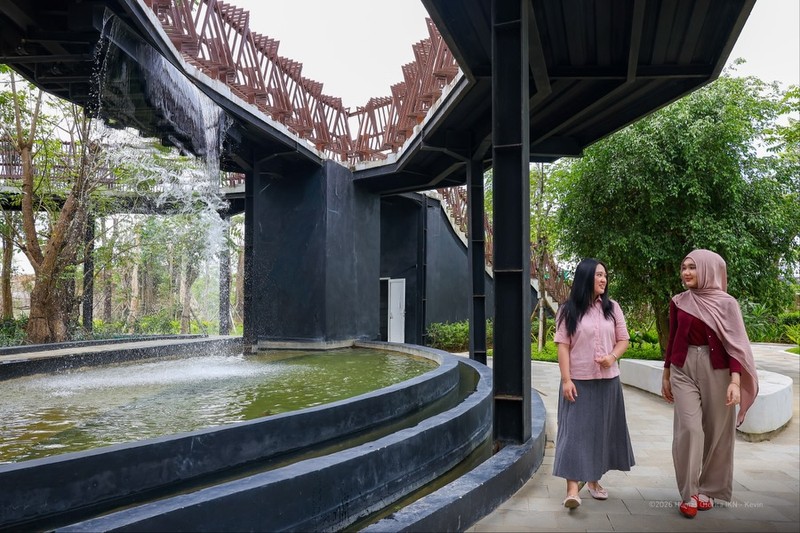 Taman Bundaran Sumbu Kebangsaan Timur di IKN. (Dok. IKN)