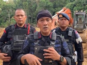 Polisi Sita 14 Ekskavator di Tambang Emas Ilegal Madina, 7 Orang Ditangkap
