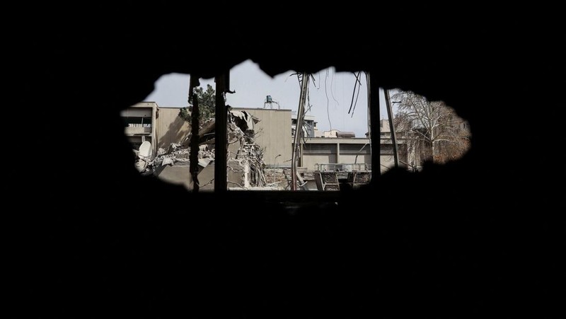 Sisa-sisa puing setelah serangan Israel dan AS terhadap Rumah Sakit Hotel Gandhi, di tengah konflik AS-Israel dengan Iran, di Teheran, Iran, 2 Maret 2026. Majid Asgaripour/WANA (West Asia News Agency) via REUTERS